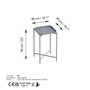 Hanah Home SHB-008-C Mesa de Centro 46x56x46 cm Metal Gris